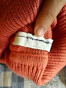Ribbed Turtleneck Sweater with Bell Sleeves