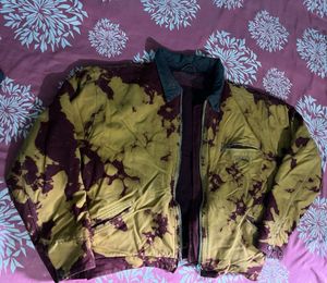 Unique Bleached Bomber Jacket