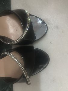 Sparkling Black Pencil Heels