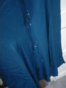 Teal Blue Kurta Set With Sequence Work