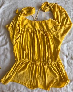 Bright Yellow Flowy Blouse