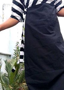 Stylish Black &amp; White Striped Kurta