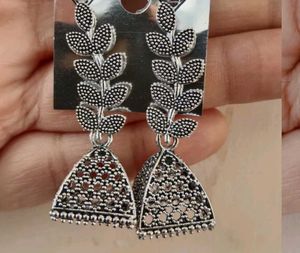 Oxidized Silver Jhumka combo of 6