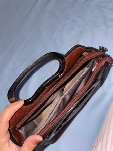 Vintage Brown Leather Handbag