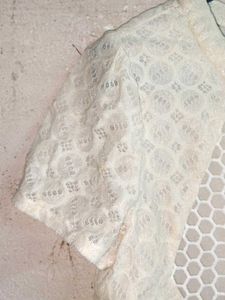 Ladies Summer Fashion Top Cream