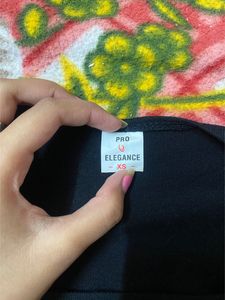 Jet Black Full Arms Plain Crop Top With A Beautifu