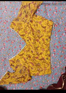 Yellow Paisley Print Blouse