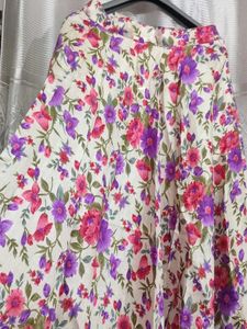 Pink Top &amp; Floral Skirt Set