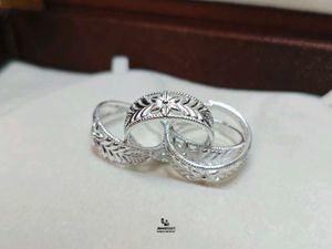Real Silver Toe Rings (one pair)
