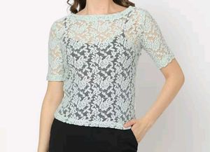 Light Blue Lace Top