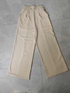 Beige Wide Leg Pants