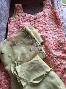 Embroidered Kurta Set with Dupatta