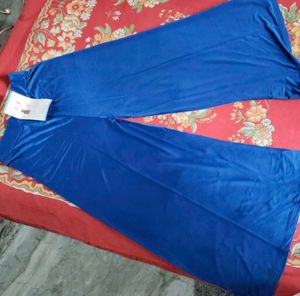 combo of 2 Blue and Beige Palazzo Pants -combo