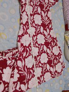 maroon white cord  set teenagers