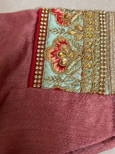 Party wear saree with boutique stitched blouse