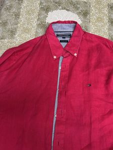 Tommy Hilfiger Linen Shirt - Red