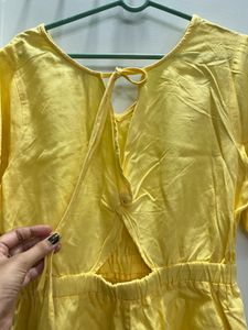 Butter Yellow Peplum Top