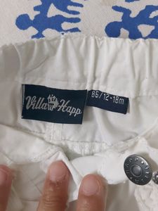 White Pants| 12-18 Months Old.  Can Be Adjusted.
