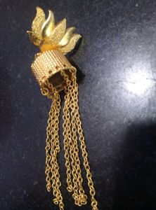Elegant Gold Lotus Jhumka Earrings