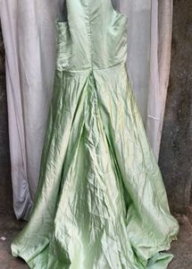 191712. Elegant Pastel Green Evening Gown