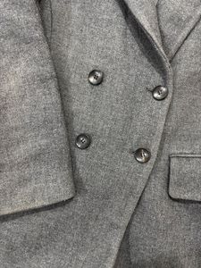 Grey Melange Overcoat