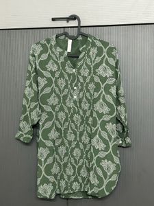 Green Floral Print Kurta