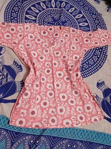Pink Floral short kurti