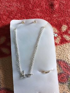 Stunning Red and Silver Jewelry Set