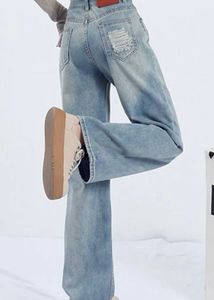 Wide Leg High-Rise Light Wash Jeans