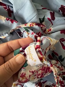 Light Blue Floral Maxi Dress