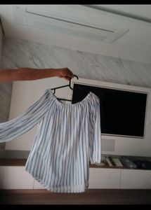 Striped Off-Shoulder Blouse