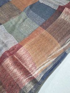 Patchwork print  Sareewith jari border