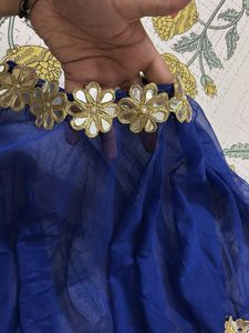 Royal Blue Embellished pochu top