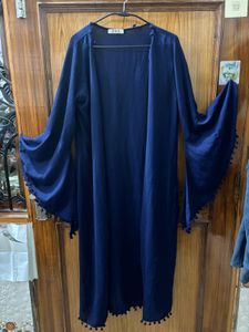 🌸Stylish Navy Blue Pom-Pom Shrug