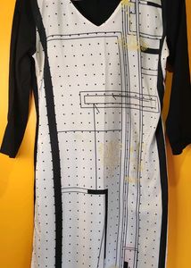 Black And White Kurti