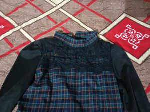 Plaid Long Sleeve Dress