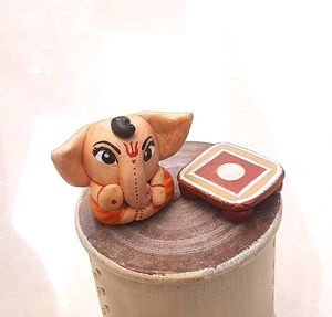 Cute Clay Ganesha Idol