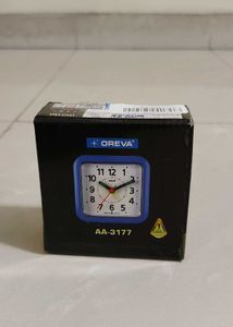 New Unused Oreva Blue Alarm Table Clock