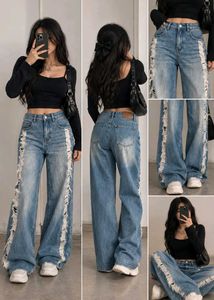 Distressed Wide Leg Jeans