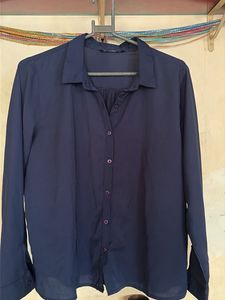Classic Navy Blue Button-Up Shirt