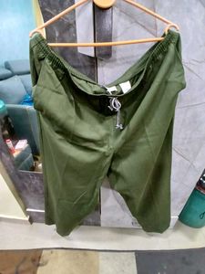 Olive Green Lounge Shorts With Pocket
