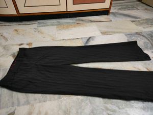 Elegant Striped Black Trousers