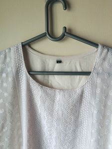 White Chikankari Kurta 🥰