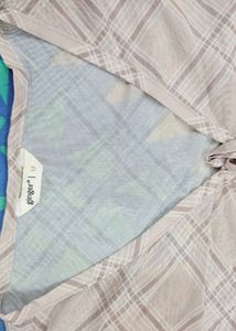 Cute Plaid Tie-Front Crop Top