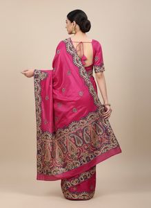 Crepe Saree With Blouse Piece