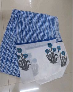 Blue & White Block Print Scarf
