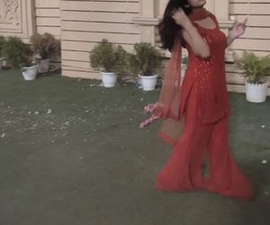 Red Sequin Kurta Set