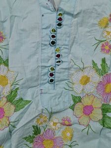 Elegant pure cotton branded kurta
