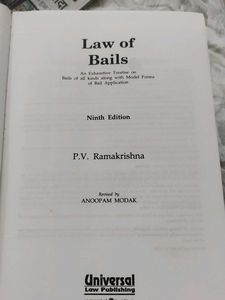 Law of Bails (Ninth Edition)