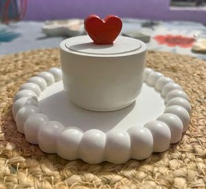 heart jar with bubble coaster